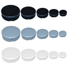 5x Tappi tondi alettati puntali plastica copriforo nero mobilia piede tubi sedia
