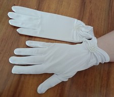 Guanti in raso da sposa con