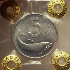 5 lire 1989 "Delfino" TIMONE