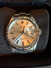 Rolex Date 1501 Bracciale Oyster in Argento con Lunetta in Argento