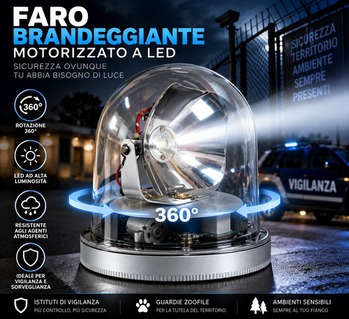 Faro brandeggiante magnetico