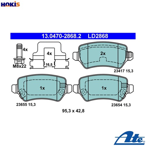 Set pastiglie freno - set,