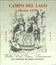 CAMPO DEL LAGO - MERLOT 1970 - ETICHETTA VINO