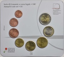 ITALIA 2023 SERIE  8 MONETE