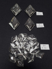 Lotto di 28 gocce in vetro per ricambi lampadari vintage