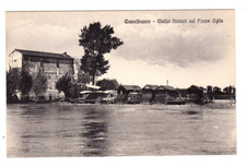 Cartolina - Castelfranco d' Olio - Piadena Drizzona - Mulini sul Fiume - Cremona