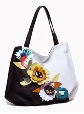 ?? Braccialini Albatros Prima Linea Fiori Vera Pelle Tema Donna Borsa ??