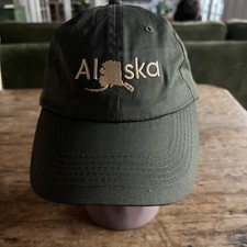 AlaskaWear Cappello Gatto Ricamato Regolabile Mappa Alaska - Bel Verde