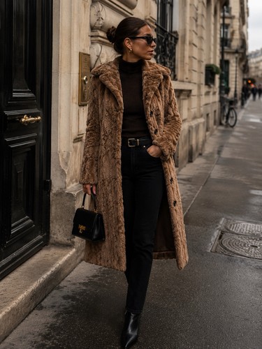 Raro cappotto pelliccia - , di