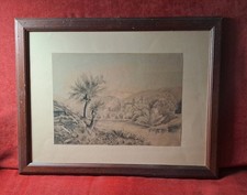 Disegno Antico. Bel disegno fine '800; cornice 34x44; disegno 20,5×28