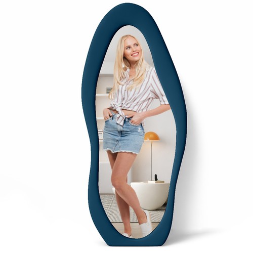 Specchio grande ondulato con - specchio,