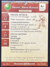 D&D~DRIZZT, DROW RANGER~1/3~LEGEND OF DRIZZT~MINIATURES CARD~WIZARDS