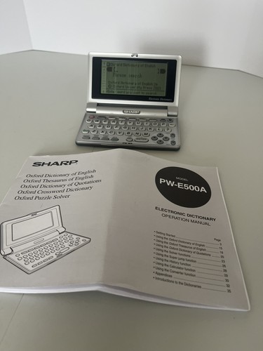 Sharp e500a dizionario - pw-e500a,
