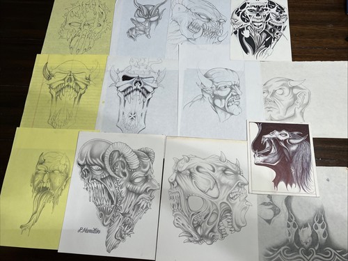 Original handrawn demon devil - original,