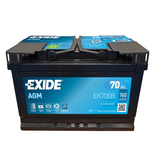 Exide ek700b agm batteria - exide,