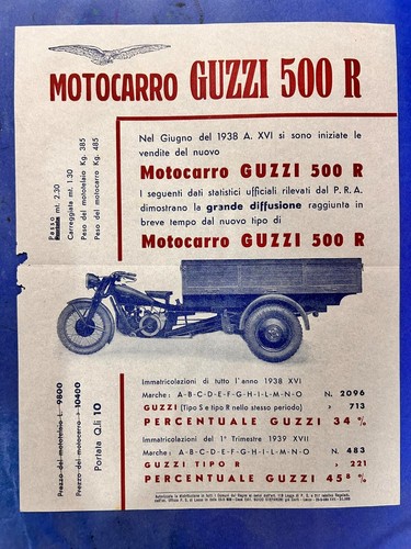 Brochure velina 1938