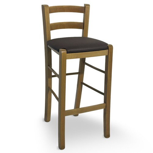 Sgabello legno noce chiaro - sgabello,