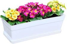 Youngever 3 Pacchi Vasi di Plastica per Piante Rettangolari, Fioriera in Plastic