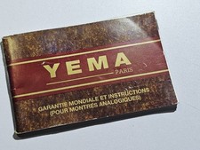 Manuel Instruction Yema Montre