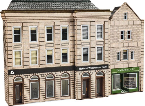 Scale low relief bank shop - bank, &