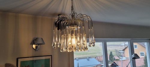 Lampadario cascata vintage - lampadario,