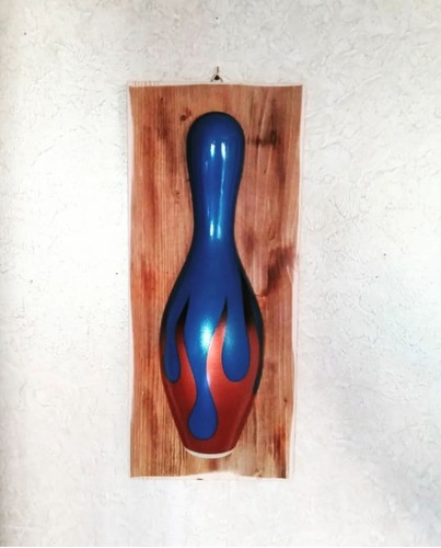 Quadro con birillo bowling - con,