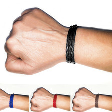 3 GIRI bracciale in Cuoio
