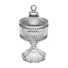 Alzata portaconfetti in vetro con coperchio 18x9 cm BOMBONIERA 18BO