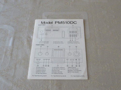 Marantz pm510dc technical - marantz, data