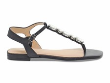 Sandalo basso Guess SEFORA N in pelle nero argento - Scarpe Donna