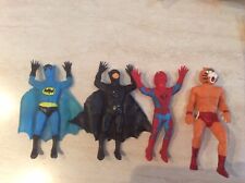 Rarissimo lotto pupazzi in gomma flexi supereroi anni 70 da collezione