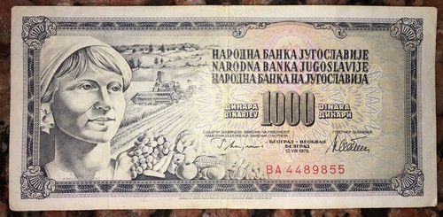 Jugoslavia 1000 dinar - jugoslavia,