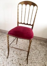 Sedia decorativa in ottone e