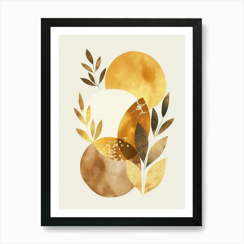 Stampa tela foglie - d'oro, 3