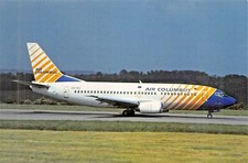 Cartolina aereo air columbus - aereo,