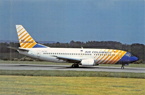 Cartolina aereo air columbus - cartolina,