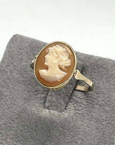 Anello oro 14kt con cammeo - in,