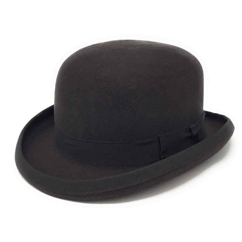 Cappello bowler marrone - bowler, fatto