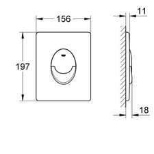 Grohe Skate Air placca di