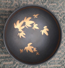 Ciotola vintage stile giapponese Fridegart Glatzle Karlsruher maiolica anni 70 RARA