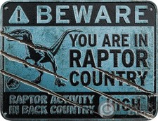 RAPTOR COUNTRY SIGN Jurassic World Dominion 2 Oz Moneta Argento 5$ Niue 2022