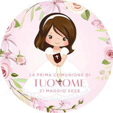 Cialda PRIMA COMUNIONE BIMBA