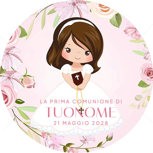 Cialda prima comunione bimba - prima,