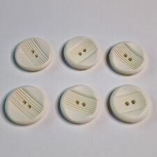 6 grandi bottoni bianchi 27 mm