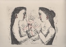 Massimo Campigli - Gioco con il filo - Litografia firmata