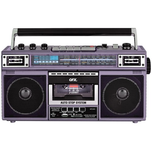 Boombox viola retrò con