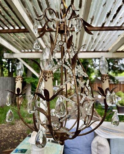 Lampadario barocco foglie