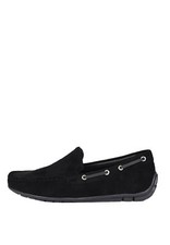 Mocassini Uomo in Camoscio Nero Scarpe Basse Estive Eleganti Loafer