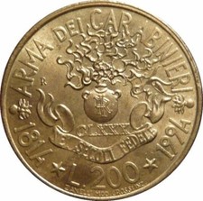 Moneta 200 lire 180 - moneta, da