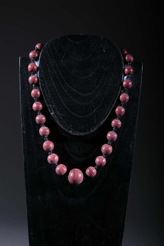 Collana perle terracotta - collana, di